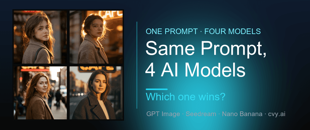 Four-model AI portrait comparison