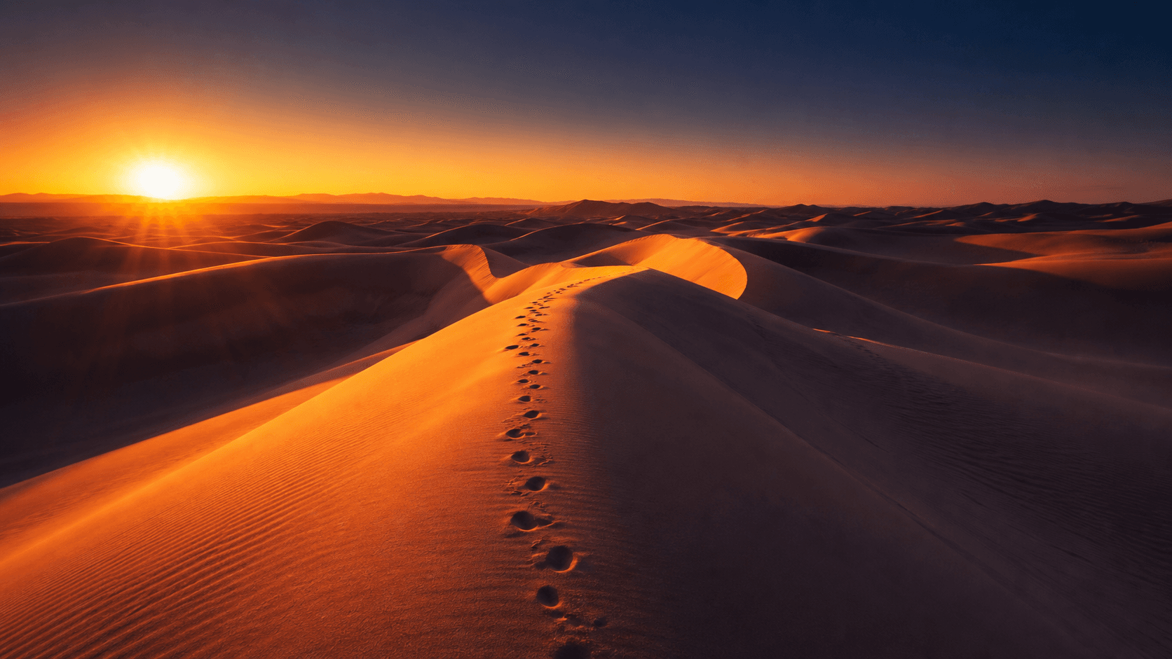Golden-Hour Dune Ridges example output