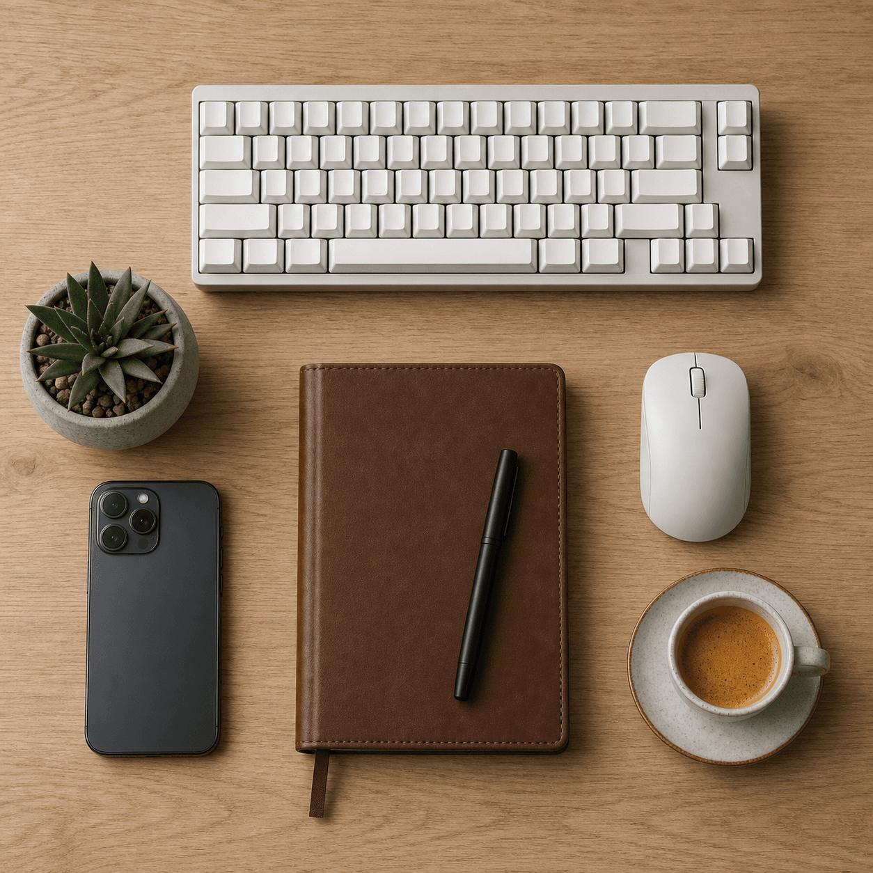 Minimal Desk Tools, Top-Down example output