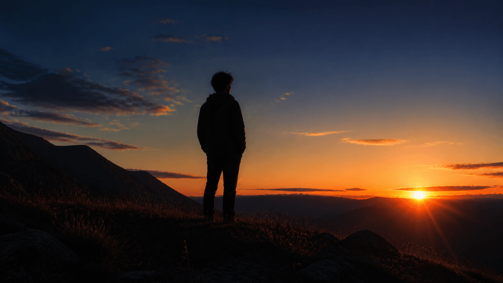 Sunset Silhouette, Wide Lens example output
