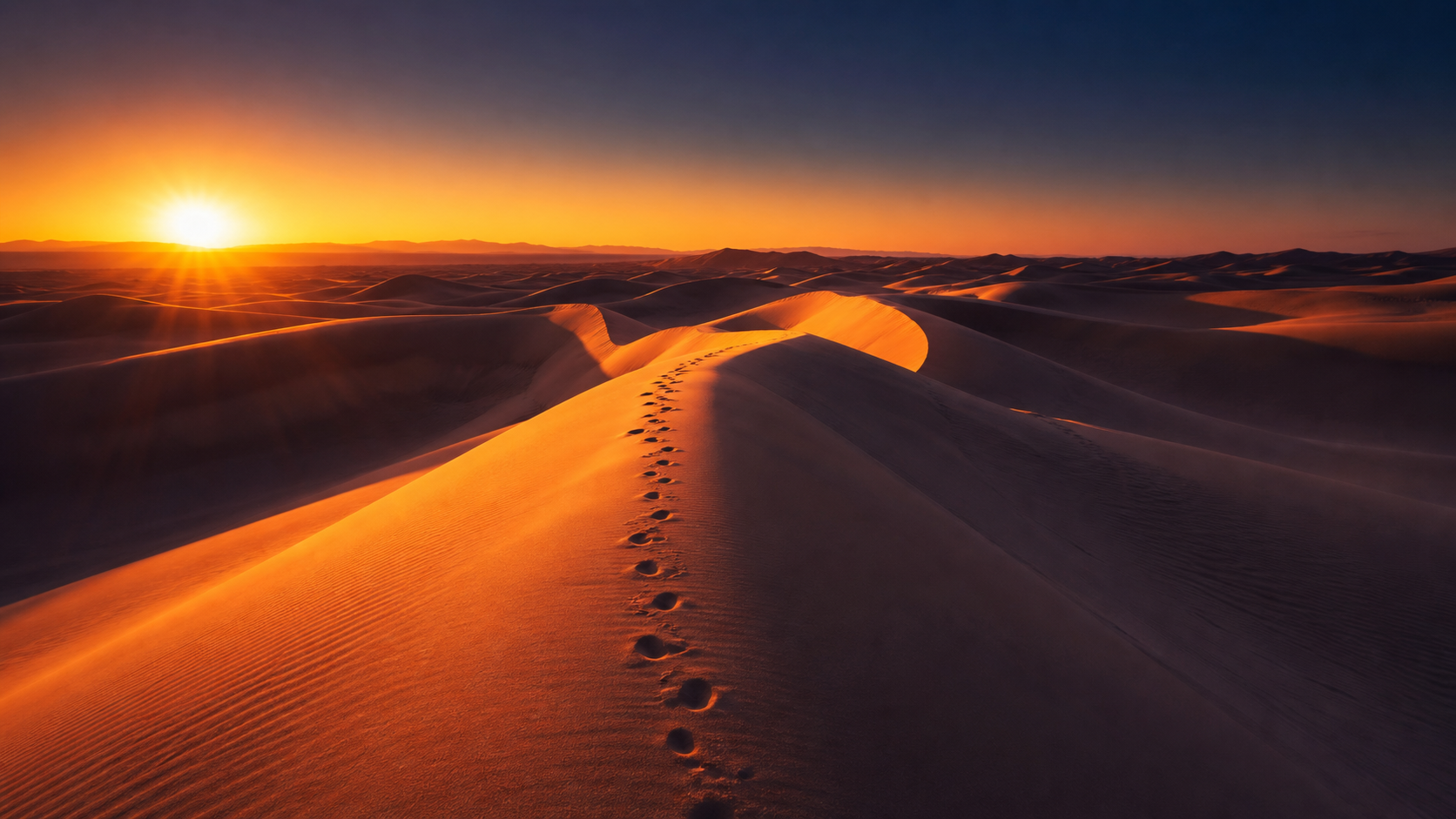 Golden-Hour Dune Ridges example output